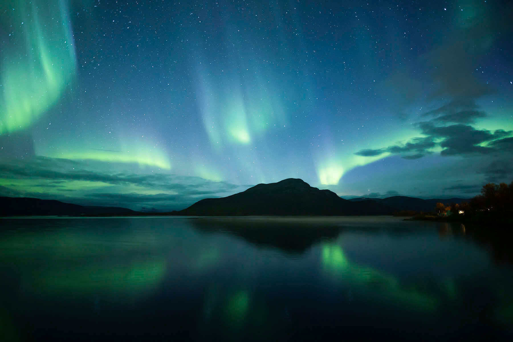 Aurore boréale en Finlande