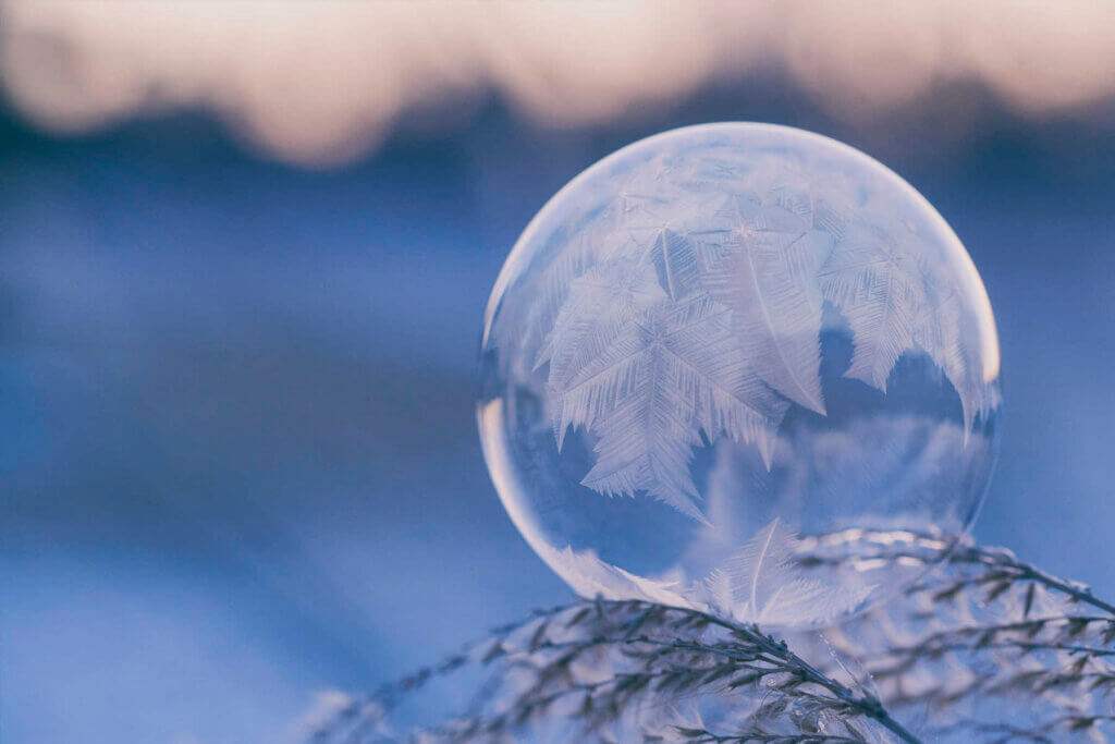 Une bulle gelée