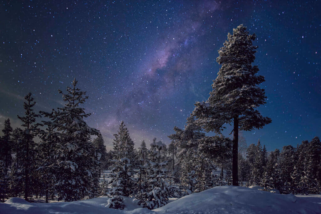 Nuit étoilée en Finlande