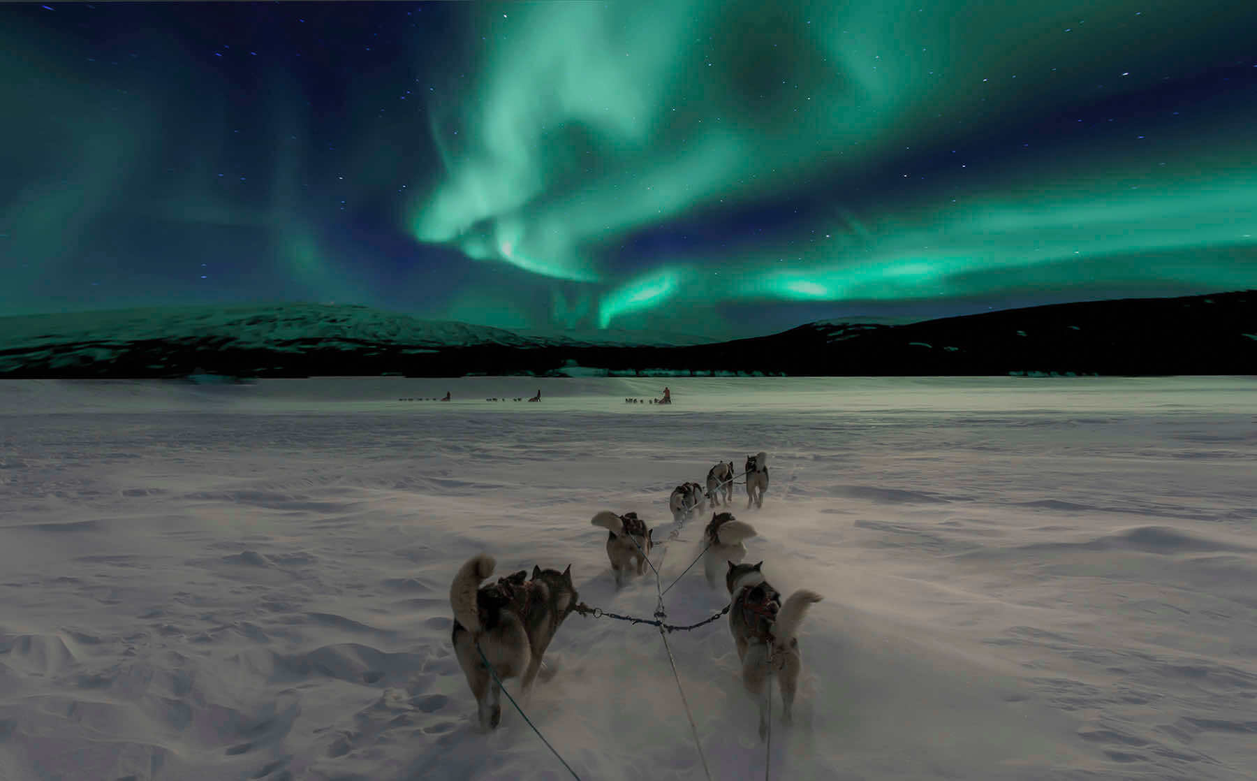 Les aurores boréales en Laponie