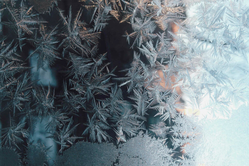 Une vitre gelée