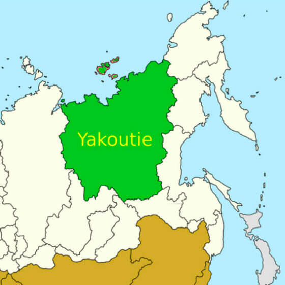Carte de la Yakutie