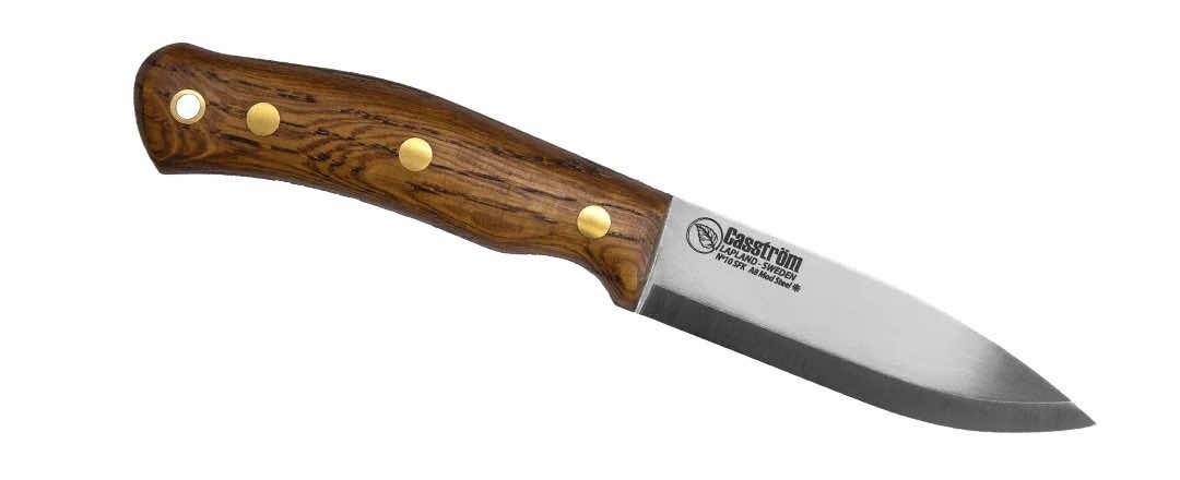 Couteau Casström No.10 SFK, Chêne foncé, modèle A8, cuir