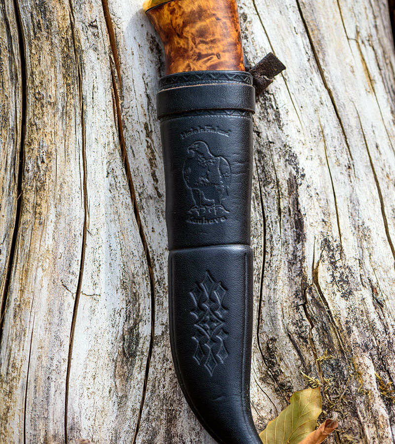 Puukko Ahti in his sheath leather